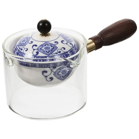

Hemoton Ceramic Glass Teapot Side Handle Vintage Style Porcelain Tea Ware Tea Ceremony Supply
