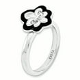 thumbnail image 3 of Sterling Silver Stackable Expressions Polished Enameled Fleur De Lis Ring Size 5, 3 of 3