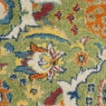 thumbnail image 4 of 2' X 3' Green Floral Power Loom Area Rug, 4 of 11