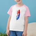 thumbnail image 2 of ZACPNCV Toddler Boys 4th of July Shirts Kids Flag T-Shirt Girls Patriotic Short Sleeve Tees Cotton Top Clothes Pink 4-5 Years, 2 of 8