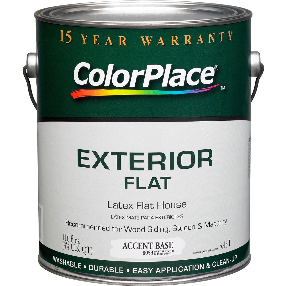 ColorPlace Exterior Flat Accent Paint, Accent Base, 1 Gallon Walmart