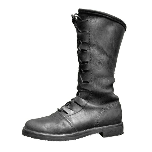 Daolelai Men's Vintage Renaissance Large Size Men's Leather Boots