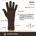 thumbnail image 3 of Wool Cable Knit Gloves - Made in the USA - Super Soft Merino Wool - Small - Harvest Brown, 3 of 7