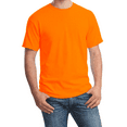 thumbnail image 5 of Hanes Men’s Essential Short Sleeve T-Shirt, Hi Vis 60/40 Cotton/Poly Work Tee, Safety Orange, S, 5 of 5