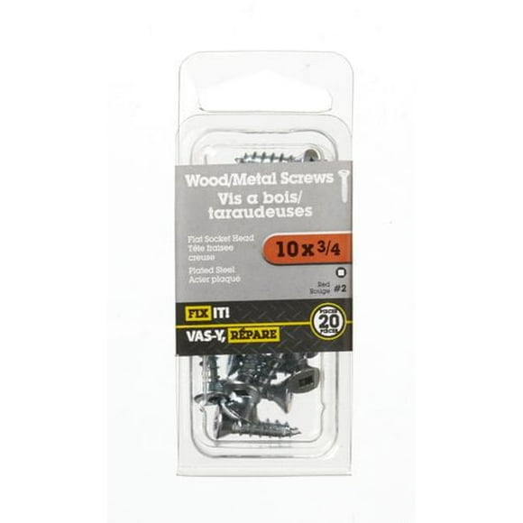 Douille t plate 10 x 3/4 po acier wd sc plq 20 pièces Utilisé en remplacement des clous pour une force de maintien supérieure et là où un démontage est requis.