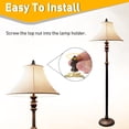 thumbnail image 4 of Uxcell 1.3" Tall Lamp Finials, 1/4-27 Thread Lamp Cap Knob Decoration Screw Cap Nuts with Cleaning Cloth for Table Floor Lighting Fixtures Shade Holder Retro Decorative, Bronze, 4 of 7