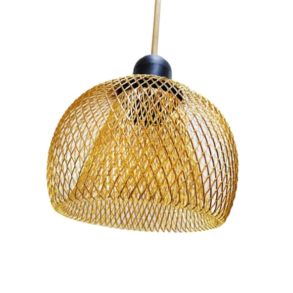 Lámpara colgante de Metal, cubierta de luz colgante, bombilla protectora, protector de bombilla, pantalla para pasillo, cocina, baño, decoración de oro esférico
