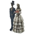 thumbnail image 3 of Skeleton Bride and Groom Statue,Skeleton Wedding Couple Resin Figurine Gothic Halloween Decor Dancing Skull Bride Groom Table Shelf Ornament Halloween Gift(B), 3 of 5