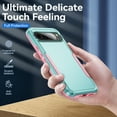 thumbnail image 4 of Feishell Case Fit for Google Pixel 9 / 9 Pro,Military Grade Shockproof Protection Hybrid Armor Double Layer Hard PC + Soft TPU Drop Resistant Anti-Fingerprint Phone Cover,Green+Pink, 4 of 6