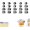 Black, variant on Numbered Pencil Toppers,20/30/50 Pack Reusable Classroom Pencil Labels for Supply Stations and School Organization