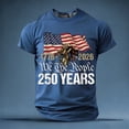 thumbnail image 2 of Puliio Mens Usa 250Th Anniversary T-Shirt Celebrating 1776-2026 Patriotic American Flag Graphic Tee 250 Years Together Commemorative Apparel For Men（Blue,XL), 2 of 5