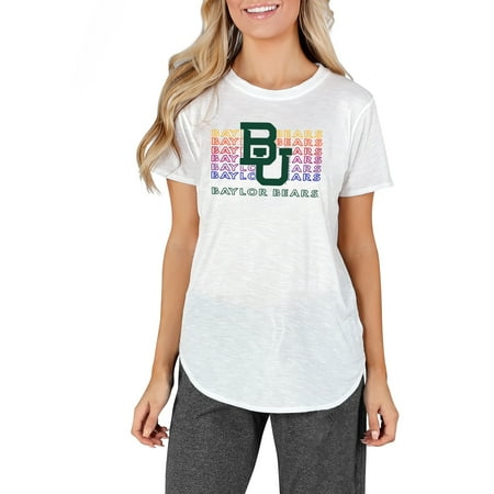 Women's Concepts Sport White Baylor Bears Gable Knit T-Shirt