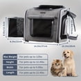 thumbnail image 2 of Expandable Dog Bike Basket Carrier | Soft-Sided Pet Backpack with 4 Mesh Windows & Multiple Open Doors, Bicycle Handlebar Pet Carrier for Small Dogs & Cats, Car Booster Seat Travel Bag, 2 of 12