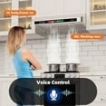 thumbnail image 3 of 30 Inch Under Cabinet Range Hood with Voice/Gesture/Touch Control, 900 CFM Kitchen Vent Hood with 4-Speed Exhaust Fan, Stainless Steel Stove Hood with LED Lights, Baffle Filters, 3 of 8