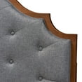 thumbnail image 4 of Baxton Studio Premala Classic and Traditional Grey Fabric and Walnut Brown Finished Wood King Size Headboard, 4 of 8