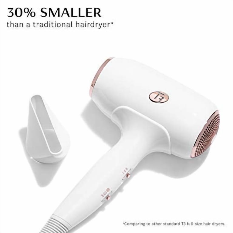 T3 Fit Compact Hair Dryer, White/Rose Gold 1 Count - Walmart.com