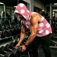 thumbnail image 4 of Digital Camo Sleeveless Hoodie For Men, Muscle Fit Pullover Tank with Kangaroo Pocket - Quick-Dry Workout Vest for Gym & Bodybuilding White XXXL, 4 of 7