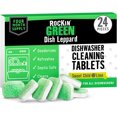 thumbnail image 1 of Rockin' Green Dishwasher Cleaner Tablets (24 Pack) - Septic Safe Dishwasher Cleaning Tablets Dishwasher Cleaner and Deodorizer Dishwashers Tablet Remove Build Up with Citric Acid (Sweet Child O'Lime), 1 of 7