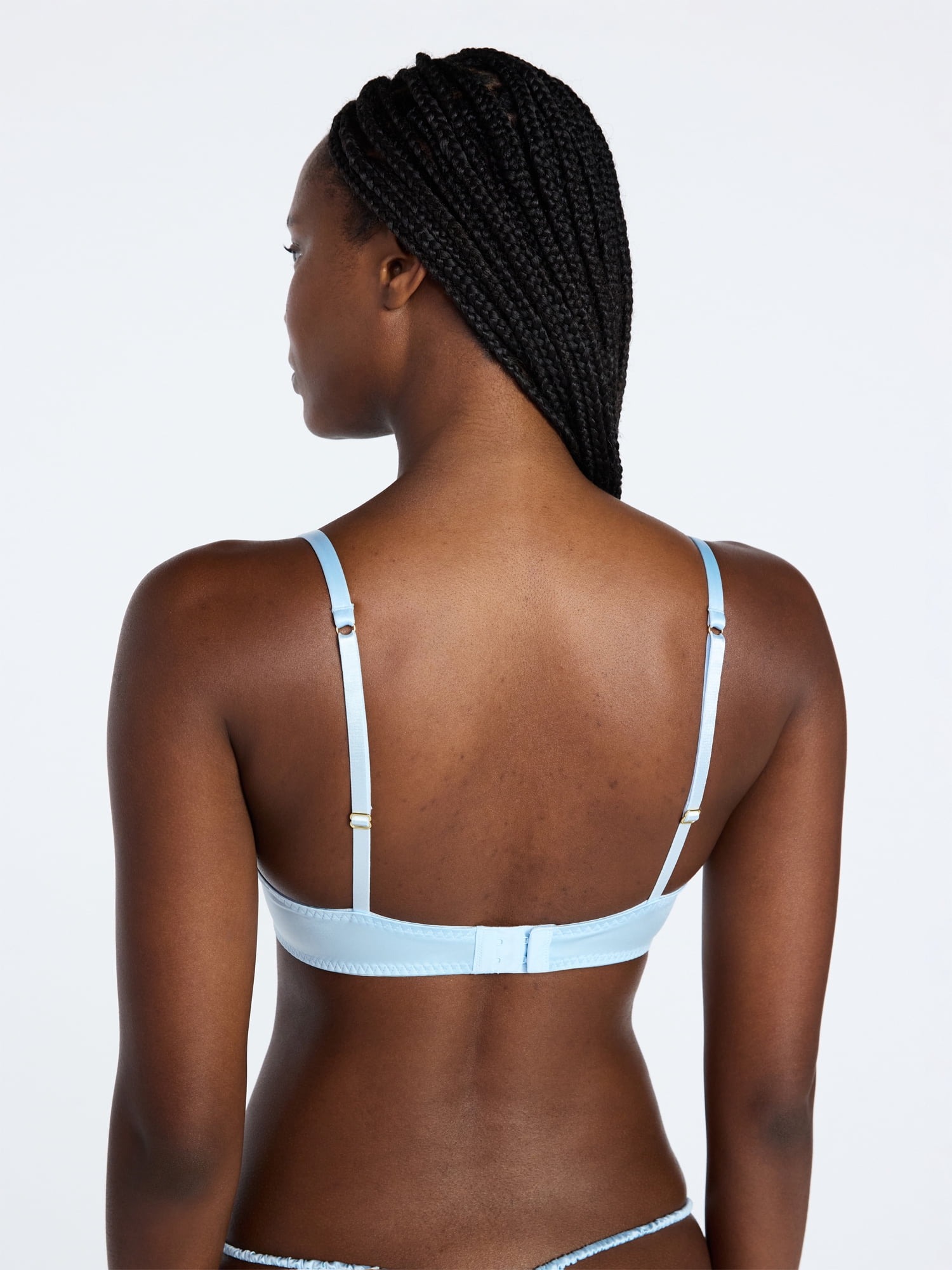 Joyspun Women's Bridal Lace and Satin Push Up Bra, Sizes XS-XXXL