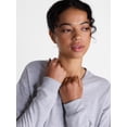 thumbnail image 5 of Joyspun Women's Fleece Lounge Sleep Top with Long Sleeves, Sizes XS-3X, 5 of 6