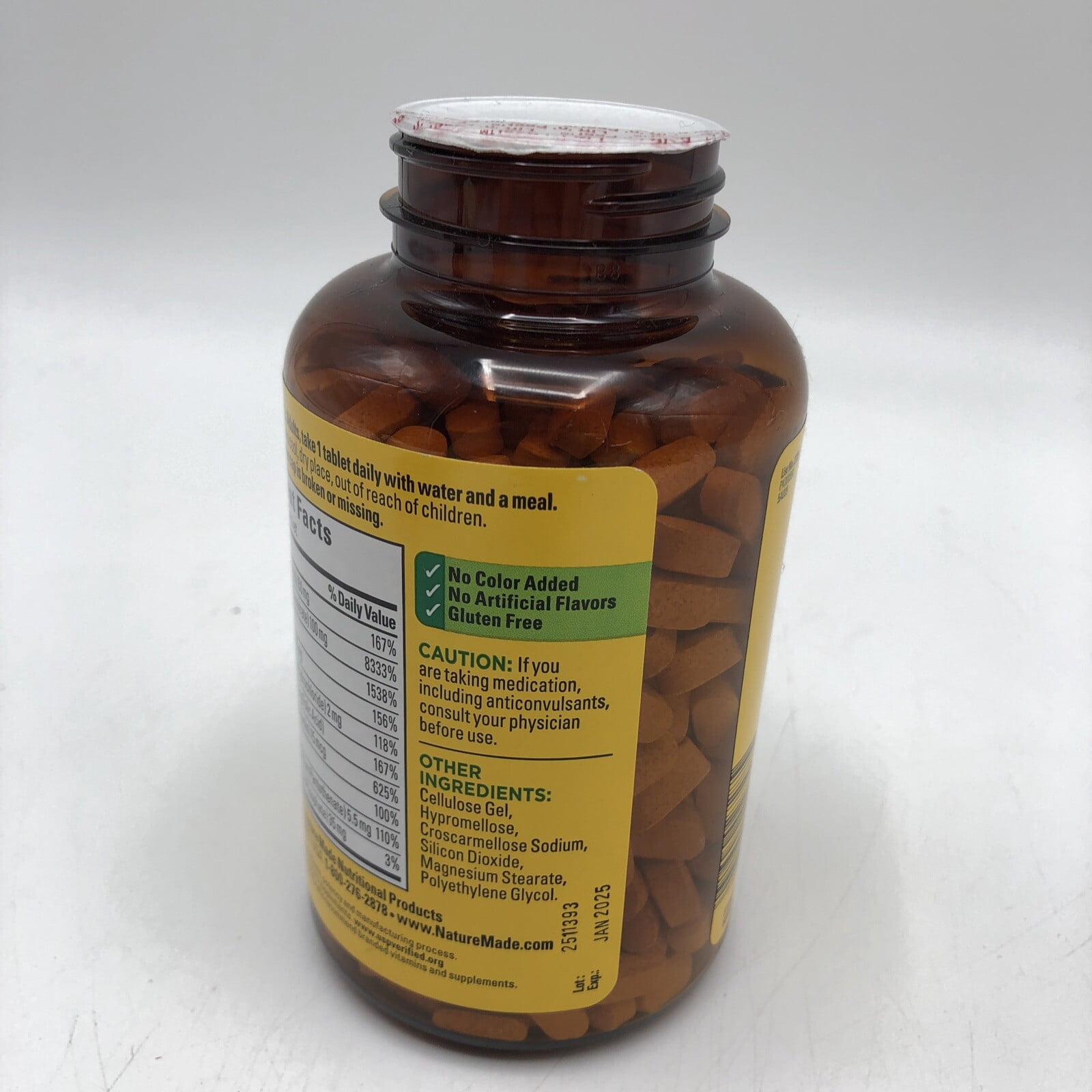 Nature Made Super B-Complex With Vitamin C & Folic Acid Tablets, 100 Count