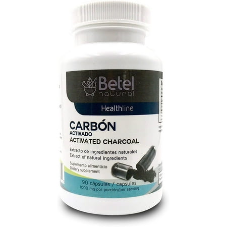 Carbon Activado Capsulas - Activated Charcoal Betel Natural 90 Capsules