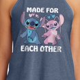 thumbnail image 3 of Lilo & Stitch - Valentine's Day Made For Each Other - Juniors High Neck Tank Top, 3 of 5