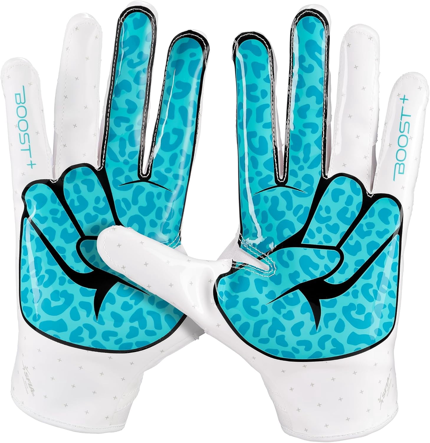 Football Gloves Peace Stealth 6.0 Boost Plus Technology Men's Receiver Gloves - Adult and Youth Sizes