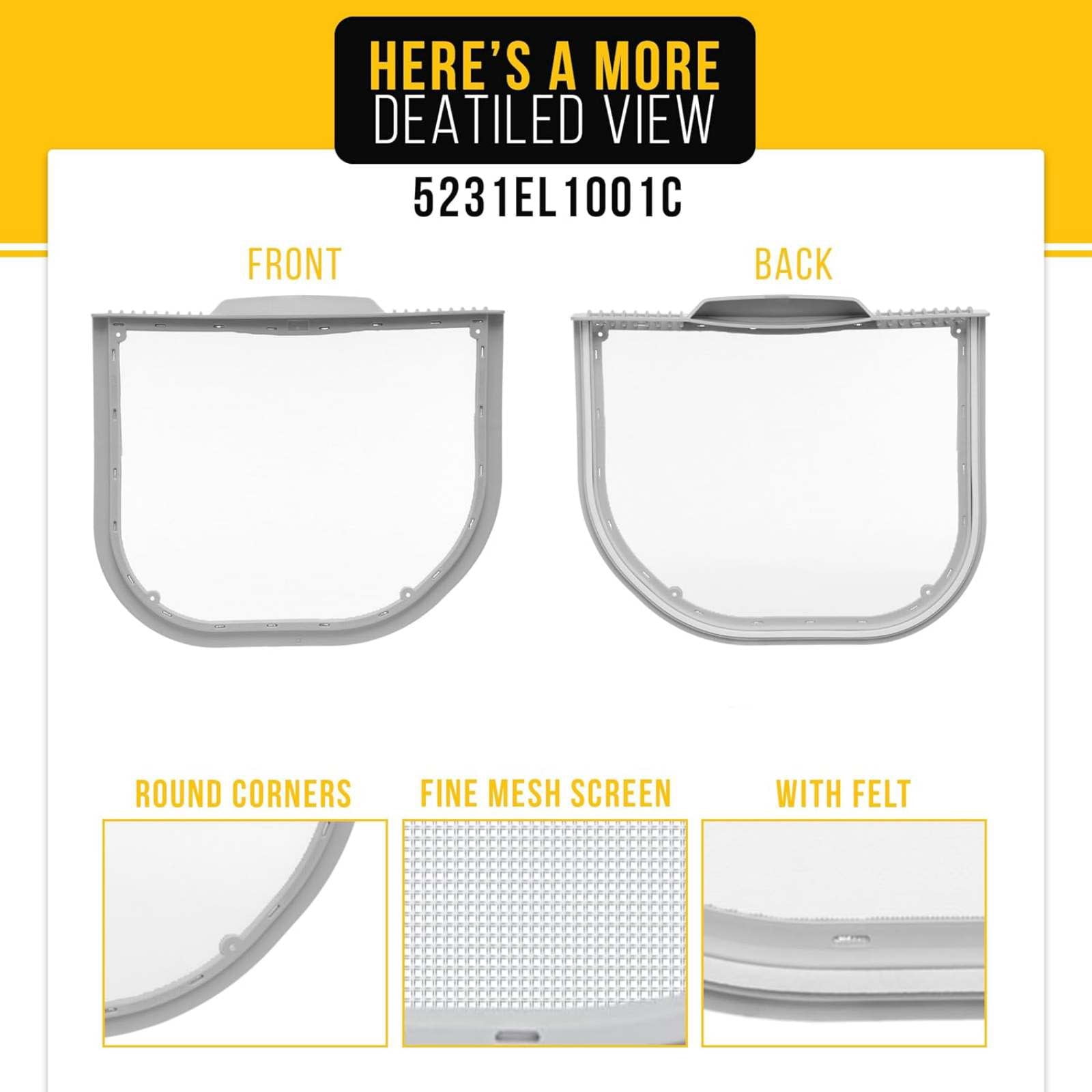 APPLAYERR Dryer Lint Screen Filter for LG Kenmore Improves Airflow Extends Drying Time Efficiency Maintenance Economical