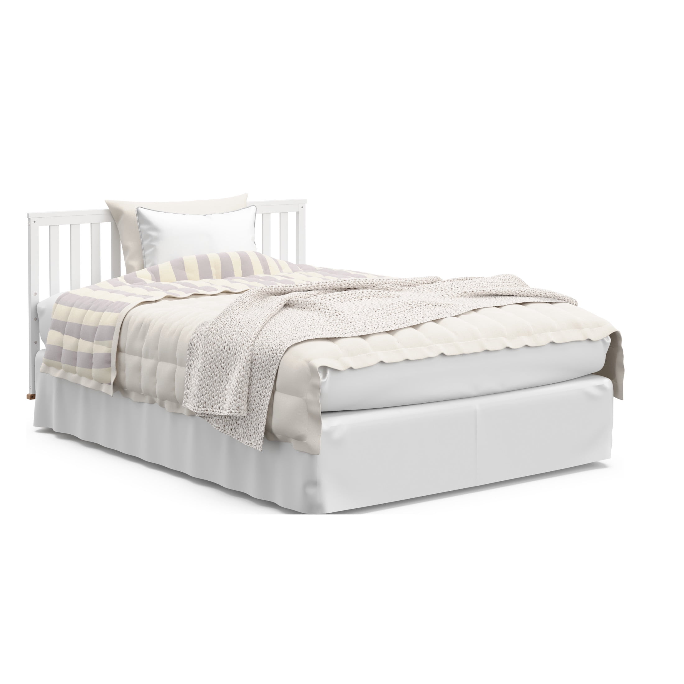 Storkcraft Santa Monica 5-in-1 Convertible Baby Crib - White and Vintage Driftwood
