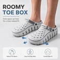 thumbnail image 3 of Knivor Garden Clogs for Men Sporty Foam Runner EVA Cloud Slides with Massage Footbed Lightweight Non Slip Breathable Outdoor Indoor Beach Shower Garden Water Shoes, 3 of 8