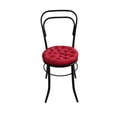 thumbnail image 3 of My Infinity Store 16" Plush Round Tufted Chair Pad/Cushions Tie-Backs (Brick Red,2 Piece), 3 of 3