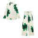 thumbnail image 3 of HH TRAF Trajes de verano para mujer, moda, estampado, cuello vuelto, mangas largas, camisas de un solo pecho, pantalones con cordones y cintura elástica para mujer, 3 of 5