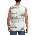 thumbnail image 4 of Fotbe Summer Vacation Scene With Camping Van Men's Camiseta sin Mangas Estampada para Hombres, Playera Casual para Gimnasio, Entrenamiento, Playa-X-Large, 4 of 7