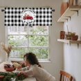 thumbnail image 6 of Christmas Kitchen Valances for Windows 60x18 Inch Kitchen Curtains Valances Rod Pocket Black Plaid Xmas Truck Gnomes Snowflake Bathroom Window Valances for Window Treatment Decor, 6 of 6