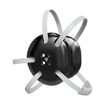 Great Call Athletics | Black Wrestling Classic Headgear Earguard | Adult Grappling Head Gear | Adjustable Ear Guards White Straps
