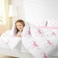thumbnail image 4 of Manfei Ribbon Bowknot Bowtie Full Size Comforter Sets,Gitl Ribbon Bow Bedding Comforter Set,White Pink Bedding Sets For Kids,Ultra Soft Home Decor Reversible,3 Pieces, 4 of 8