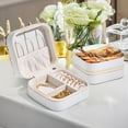 thumbnail image 6 of Mother's Day Kangaroo Compact Jewelry Box with Imitation Metal Zipper & Small Grid, Perfect for Rings, Earrings, Bracelets, Portable Storage Case, 6 of 6