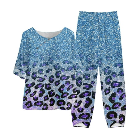 

Women s 2 Piece Pajama Set Summer Cotton Floral Print Linen Short Sleeve Lounge Set Crop Top Wide Leg Pant Jumpsuit