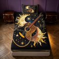 thumbnail image 4 of Homewish Hippie Guitar Twin Sheets, Sun Moon Stars Bedding, 3 Pieces, 1 Flat Sheet, 1 Fitted Sheet and 1 Pillowcase, 4 of 6