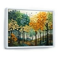 thumbnail image 2 of Designart "Orange Green Trees Canopy Collage III" Landscapes Floater Framed Canvas Wall Art, 2 of 7