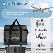 Desirable Life 40in 4 Layer Expandable Suitcase Bag Collapsible Rolling Wheeled Duffle Bag Large for Home Storage Cargo Travel Business Moving Luggage