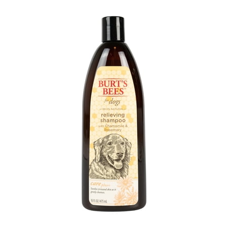 Burt s Bees Natural Pet Care for Dogs Care Plus Natural Relieving Dog Shampoo With Chamomile and Rosemary for All Dogs and Puppies to Cleanse and Nourish Coats  Cruelty Free  Sulfate & Paraben Free  16 oz