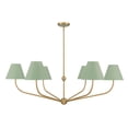 thumbnail image 2 of XAV-B9319-VG-GR Crystorama Lighting Xavier - 6 Light Chandelier-16.5 Inch Tall and 48 Inch Wide-Vibrant Gold/Green Finish, 2 of 7