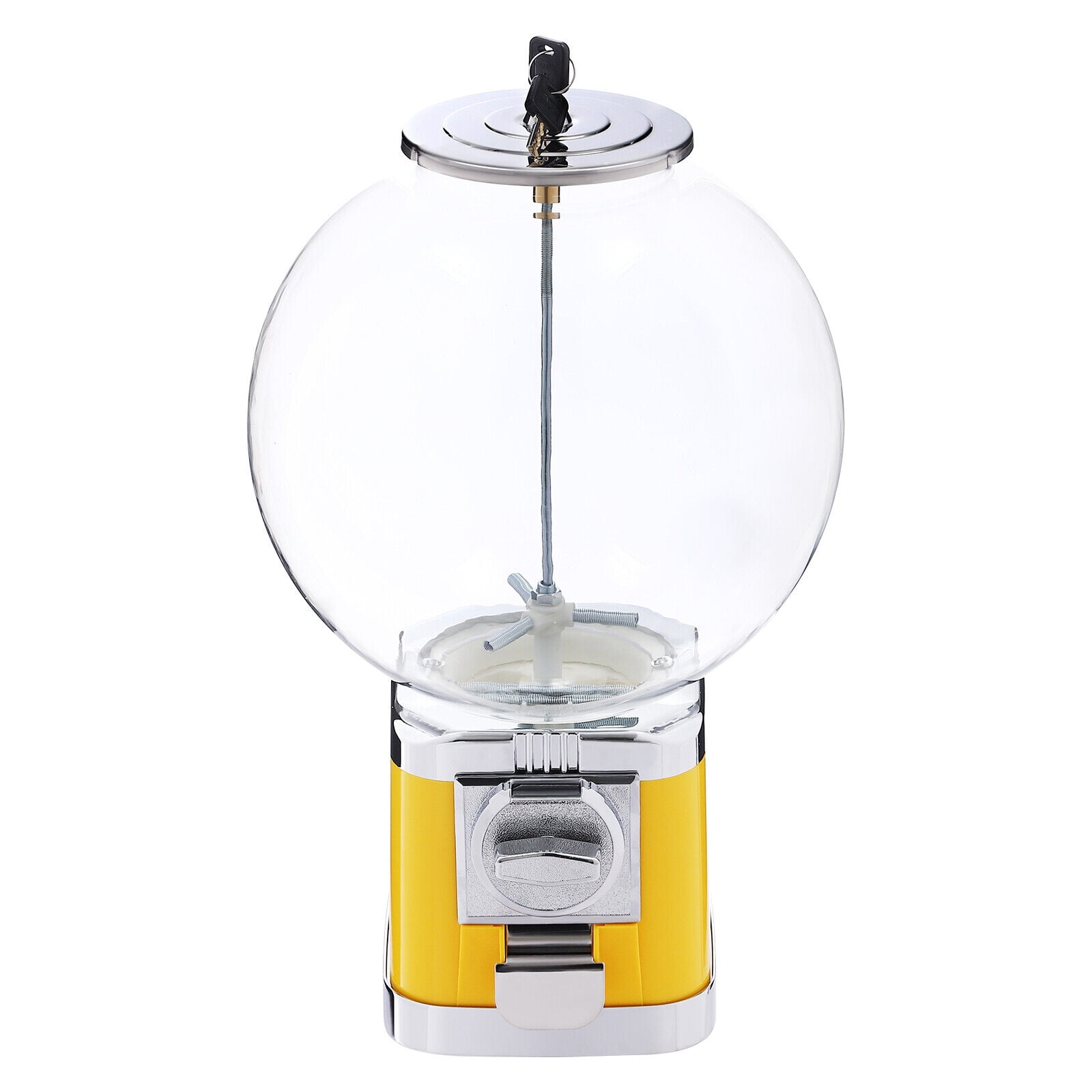 ABS PC And Zinc Alloy Equipped With 2 Keys Vending Machine, Twister Ball Dispenser, Yellow Twister Ball Dispenser