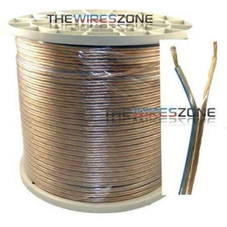 Coaxial Cable White 1000' Box - SW16-1000A Clear 16 Gauge 1000 Feet Speaker Wire for Home/Car Audio