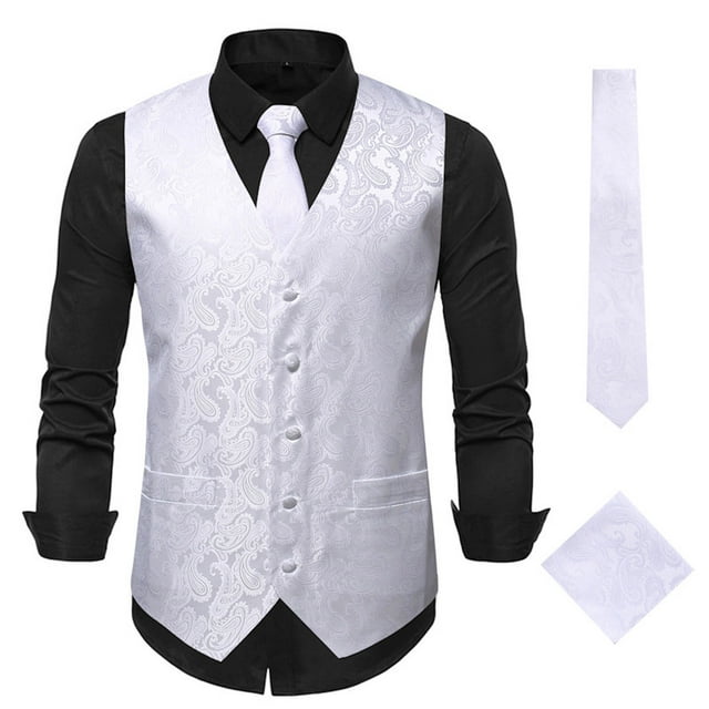 DPTALR Gilet Blazer Floral pour Homme Gilet Imprimé Formel Décontracté pour Gentleman