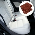 thumbnail image 4 of HERFIER 1 Pc Breathable Wood Beads Seat Cushion Car Seat Cushion Wood Beaded Seat Pads 17.69x17.69x0.59in, 4 of 9