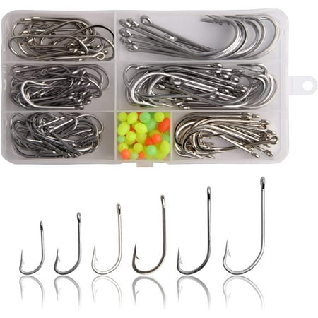 Saltwater Fishing Hooks Set - 130Pcs/box Stainless Steel Hook O'shaughnessy  Long Shank Fish Hooks Extra Strong Forged 