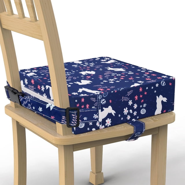 Asiento elevador para niños pequeños SMZCTYI con correas de seguridad antideslizantes, color azul marino
